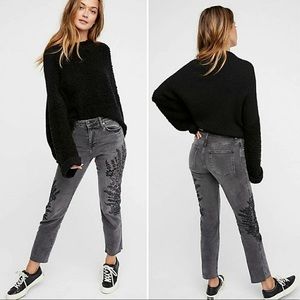 We The Free Embroidered Girlfriend Pant